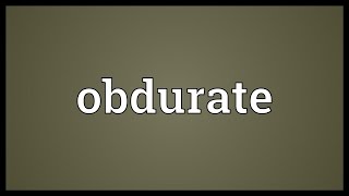 Obdurate Meaning [upl. by Imak]