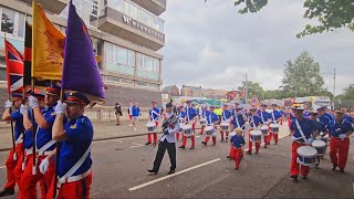 Downshire guiding star flute band at Glasgow boyne celebrations 2023 [upl. by Atteynad]