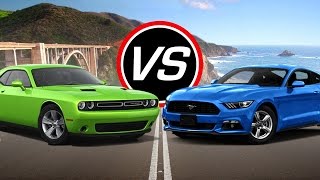 2016 Dodge Challenger SXT vs Ford Mustang EcoBoost i4  Spec Comparison [upl. by Eitsrik]