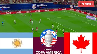 Argentina vs Canadá EN VIVO 2024 Copa América Partido completo  Simulación de videojuego [upl. by Ikcin]