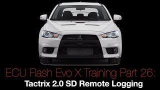 Evo X Ecu Flash Training Course Part 26 Tactrix 20 SD Card Logging  Evans Performance Academy [upl. by Bartie890]