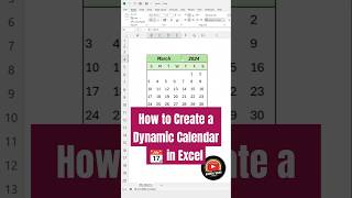 How to Create a Dynamic Calendar in Excel  Excel Tips amp Tricks excel exceltips exceltutorial [upl. by Beckie]