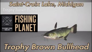 Fishing Planet Trophy Brown Bullhead SaintCroix Lake Michigan [upl. by Dawson981]