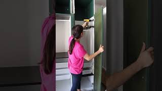 DIY builtins with IKEA cabinets to add more storage Part 1 ikeahack officemakeover builtins [upl. by Wurtz]