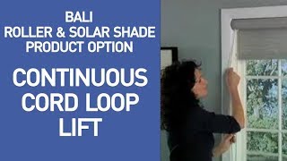 Bali RollerSolar Shades with Continuous Cord Loop Lift Demo [upl. by Darcie]