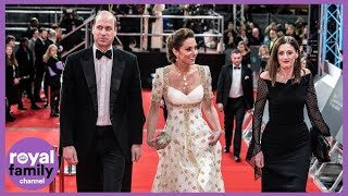 Duke and Duchess of Cambridge Arrive at the BAFTAs in London [upl. by Eelnodnarb]