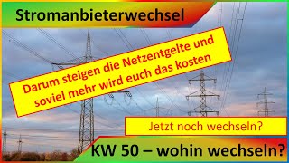 Stromanbieter und Stromtarif  Wohin wechseln  Wieviel steigen die Netzentgelte 2024  KW 50 [upl. by Allecnirp]