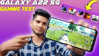 Samsung Galaxy A22 5G Gaming Test  FPS amp Heating  Gyro  Battery Drain ⚡ Dimensity 700 🔥🔥🔥 [upl. by Malley961]