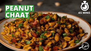 Peanut Chaat Recipe  Masala Peanut Salad  Quick Peanut Chaat  Cookd [upl. by Nohtanhoj]