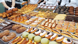 Extreme Korean Food How various Korean breads are made  Korean bakery  제주 빵맛집 북성로42베이커리 [upl. by Anipsed]