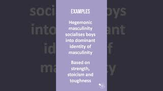 Hegemonic Identity  60 Second Sociology GCSE Sociological Theory [upl. by Lepley]