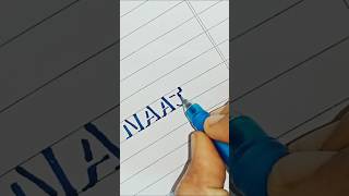 Capital letter word in 3d shadow lettering Naajma 3dart calligraphy shortfeed [upl. by Eneluj]