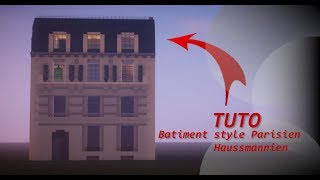 MINECRAFT  TUTO FACILE  IMMEUBLE PARISIEN [upl. by Duer]