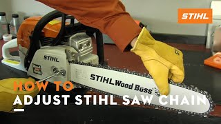 How To Adjust STIHL Saw Chain  STIHL Tutorial [upl. by Tail]