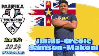 JuliusCreole SamsonMakoni 12 yrs old  PYC 2024 Debut Niue U13s  Highlights [upl. by Alithia]