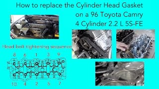 How to replace the cylinder head gasket on a 96 Toyota Camry 4 cylinder [upl. by Noval]