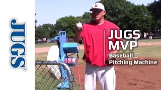 MVP Baseball Pitching Machine  JUGS Sports [upl. by Hitchcock]