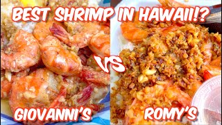 The Hunt for the Best Garlic Shrimp in Oahu  Giovannis VS Romys [upl. by Coshow]