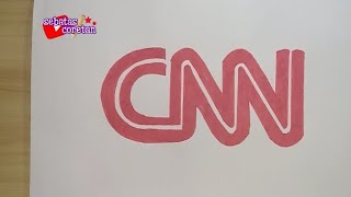 HOW TO DRAW CNN LOGO [upl. by Ginnifer22]