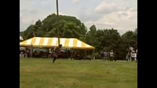 WORLD RECORD Caber Toss by Gene Flynn at the 2012 Highland Games [upl. by Leinahtan]