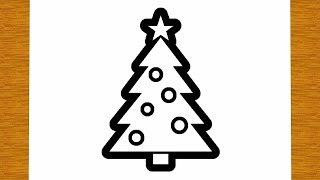 COMMENT DESSINER UN SAPIN DE NOËL  Dessins faciles [upl. by Elatsyrc]