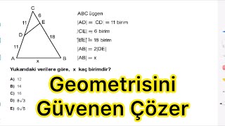 Geometrisine güvenen çözer  üçgenler soru çözümü [upl. by Aveneg]