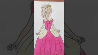 Prenses çizimi reels drawing art keşfet disney çizim [upl. by Krutz547]