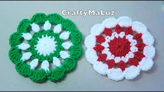 CROCHET TUTORIAL Carpeta Navideña a crochet  Portavasos Navideños Tejidos a Crochet [upl. by Aruabea]