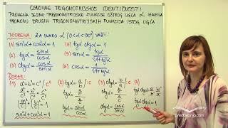 Osnovne trigonometrijske identičnosti  Matematika I [upl. by Abraham]