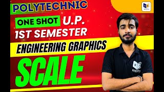 Up polytechnic 1st semester engineering ghraphics scale one shot [upl. by Shiff606]