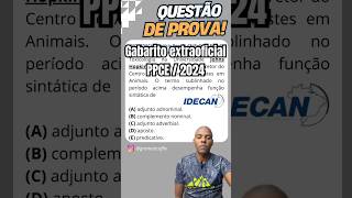 🚨🚨Gabarito extraoficial PPCE  Português sintaxe [upl. by Sato362]