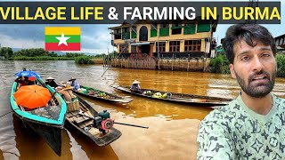 VILLAGE LIFE AND FARMING IN MYANMAR 🇲🇲 [upl. by Alec]