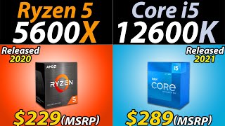 R5 5600X vs i512600K  How Much Performance Difference [upl. by Zingale]