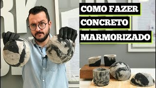 COMO FAZER CONCRETO MARMORIZADO  DIY  Paulo Biacchi [upl. by Ahsiatal]