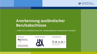 Erklärvideo Anerkennung ausländischer Berufsabschlüsse [upl. by Lombardo]