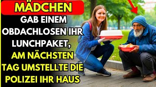 DAS MÄDCHEN GAB EINEM OBDACHLOSEN IHR LUNCHPAKET AM NÄCHSTEN TAG UMSTELLTE DIE POLIZEI IHR HAUS [upl. by Elokin]