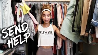 Organizing My Closet  Major Clothing Decluttering [upl. by Yank]