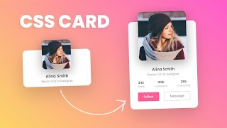 Animated Profile Card UI Design using Html amp CSS OnlineTutorialsYT  CSS Card Hover Effects [upl. by Mordy574]