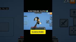 Minecraft Insane Slow Fowling Clutch 😨😎 minecraft foryou fyp shorts clutch trending [upl. by Legnaesoj]