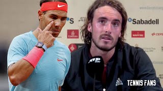 Stefanos Tsitsipas quotI beat Nadal this yearquot  Barcelona 2021 HD [upl. by Aryn621]