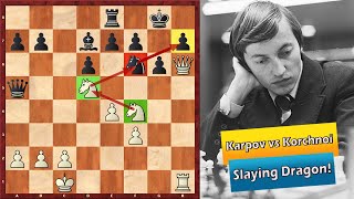 Karpov vs Korchnoi The Famous Sicilian Dragon [upl. by Leirud747]