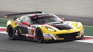 Corvette C7R GTE V8 Sound on Track  Larbre Competition at 4h of Monza 2017 [upl. by Keram]