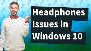 Why are my headphones not detected Windows 10 [upl. by Bivins250]