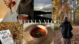 Weekly vlog  waking up at 7am autumnal walks going to the masjid abaya shopping soup cozy [upl. by Teteak]