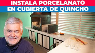 Cómo instalar porcelanato en cubierta de quincho [upl. by Llenahs830]