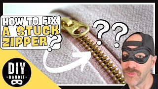 🔥 HOW TO FIX A STUCK JAMMED OR BROKEN ZIPPER➔ AN EASY DIY TRICK [upl. by Veejar]