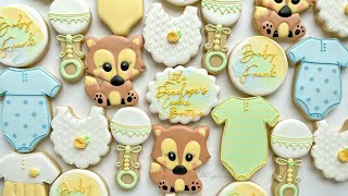 Easy Baby Shower Cookies Decorating Ideas For Beginners [upl. by Annoj]