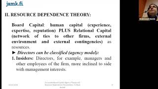 Resource Dependence Theory Lecture 14 November 2018 [upl. by Demb]