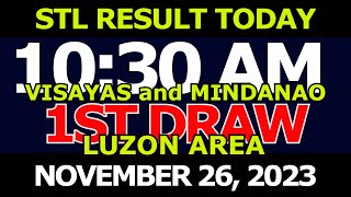 Stl Result Today 1030 am draw November 26 2023 Sunday Live Luzon Visayas and Mindanao [upl. by Cheryl590]