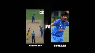 Bumrah Vs Pathirana 🔥ytshorts cricket [upl. by Reinaldos648]